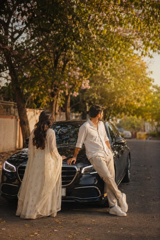 Car Aesthetic Pre-Wedding Video Shoot